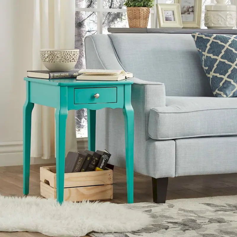 1-Drawer Wood Storage Side Table