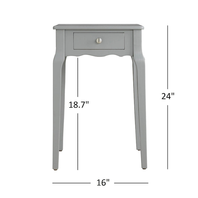 1-Drawer Wood Storage Side Table