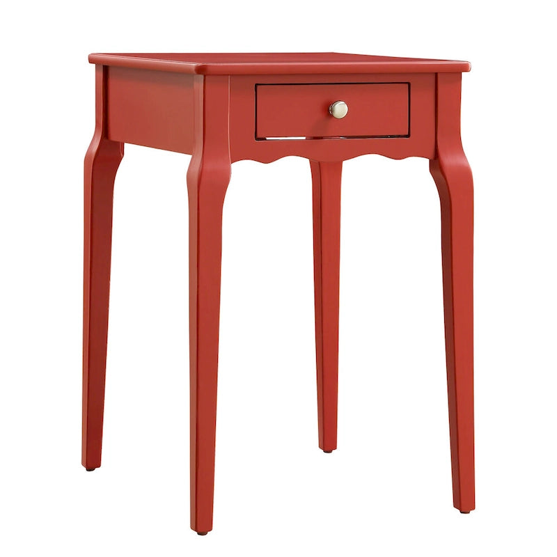 1-Drawer Wood Storage Side Table