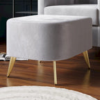 Modern Soft Velvet Upholstered Accent Chair with Ottoman