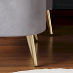 Modern Soft Velvet Upholstered Accent Chair with Ottoman