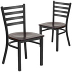2-Pack Ladder Back Metal Dining Chair – 16.5"W x 17"D x 32.25"H