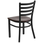 2-Pack Ladder Back Metal Dining Chair – 16.5"W x 17"D x 32.25"H