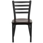 2-Pack Ladder Back Metal Dining Chair – 16.5"W x 17"D x 32.25"H