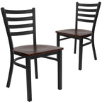 2-Pack Ladder Back Metal Dining Chair – 16.5"W x 17"D x 32.25"H