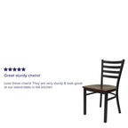 2-Pack Ladder Back Metal Dining Chair – 16.5"W x 17"D x 32.25"H