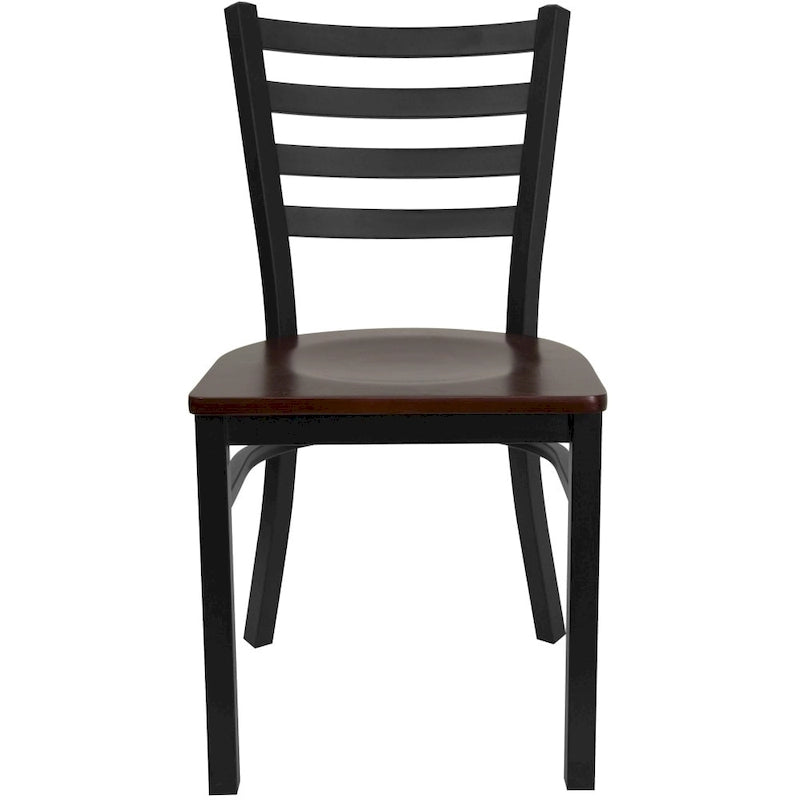 2-Pack Ladder Back Metal Dining Chair – 16.5"W x 17"D x 32.25"H