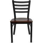 2-Pack Ladder Back Metal Dining Chair – 16.5"W x 17"D x 32.25"H
