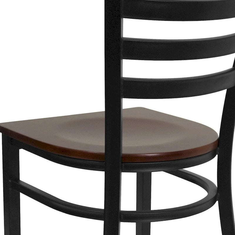 2-Pack Ladder Back Metal Dining Chair – 16.5"W x 17"D x 32.25"H