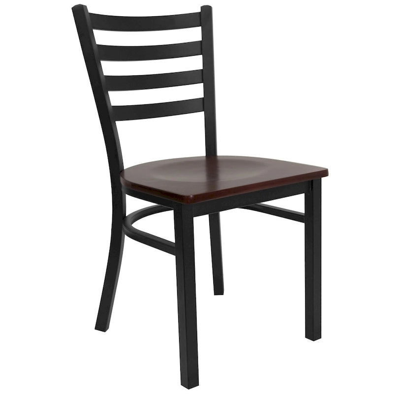 2-Pack Ladder Back Metal Dining Chair – 16.5"W x 17"D x 32.25"H