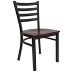 2-Pack Ladder Back Metal Dining Chair – 16.5"W x 17"D x 32.25"H