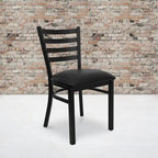 2-Pack Ladder Back Metal Dining Chair – 16.5"W x 17"D x 32.25"H
