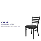 2-Pack Ladder Back Metal Dining Chair – 16.5"W x 17"D x 32.25"H