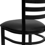 2-Pack Ladder Back Metal Dining Chair – 16.5"W x 17"D x 32.25"H