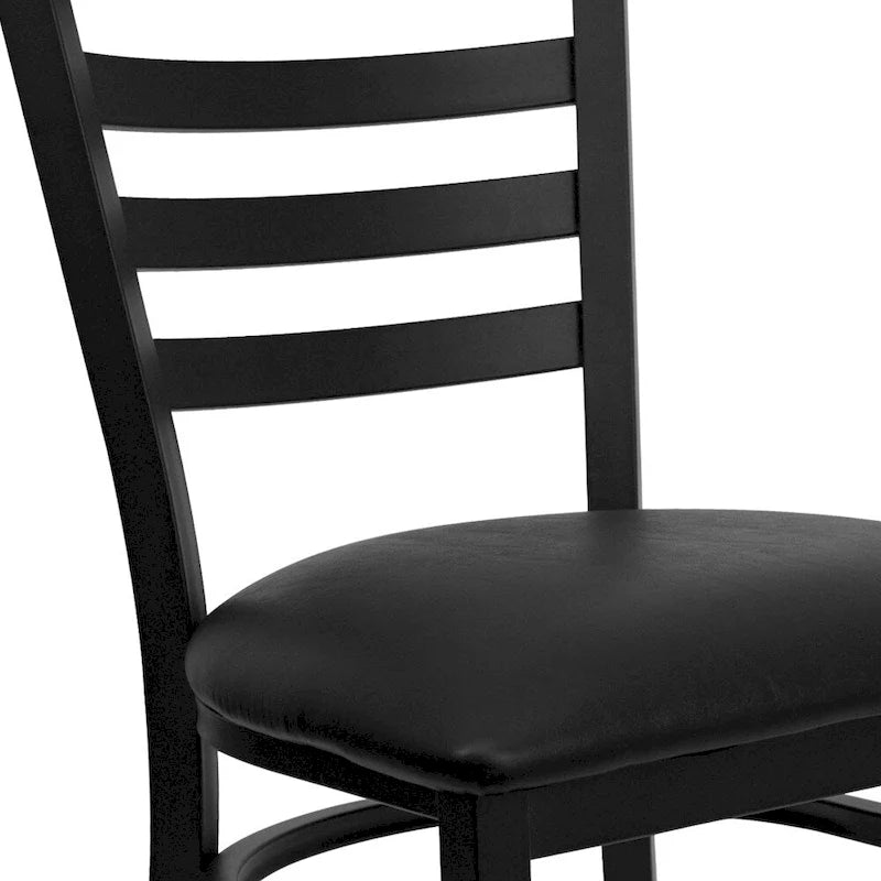 2-Pack Ladder Back Metal Dining Chair – 16.5"W x 17"D x 32.25"H