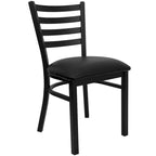 2-Pack Ladder Back Metal Dining Chair – 16.5"W x 17"D x 32.25"H