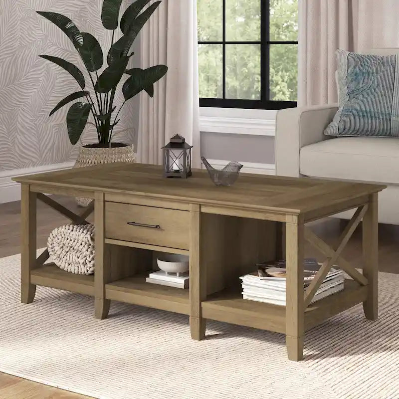 Coffee Table with Storage and Drawers