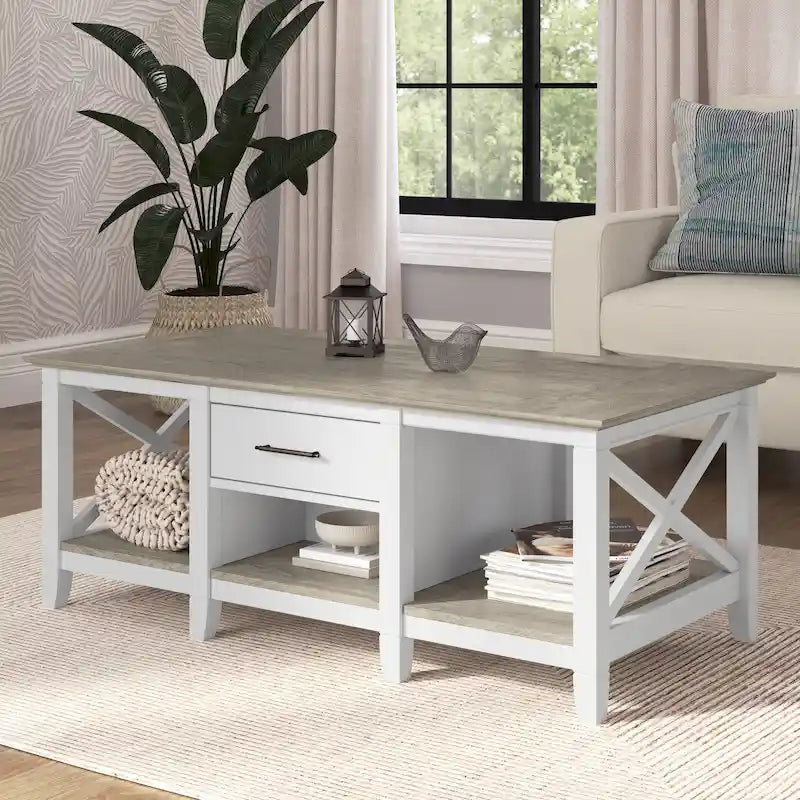 Coffee Table with Storage and Drawers