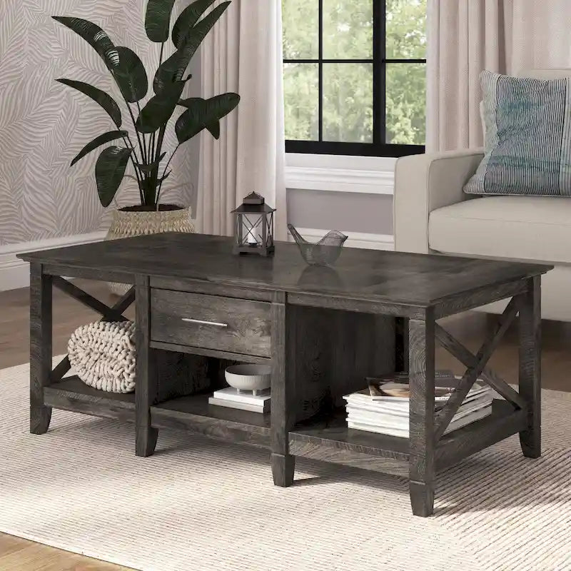 Coffee Table with Storage and Drawers