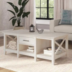 Tavolino da caffè con contenitore e cassetti