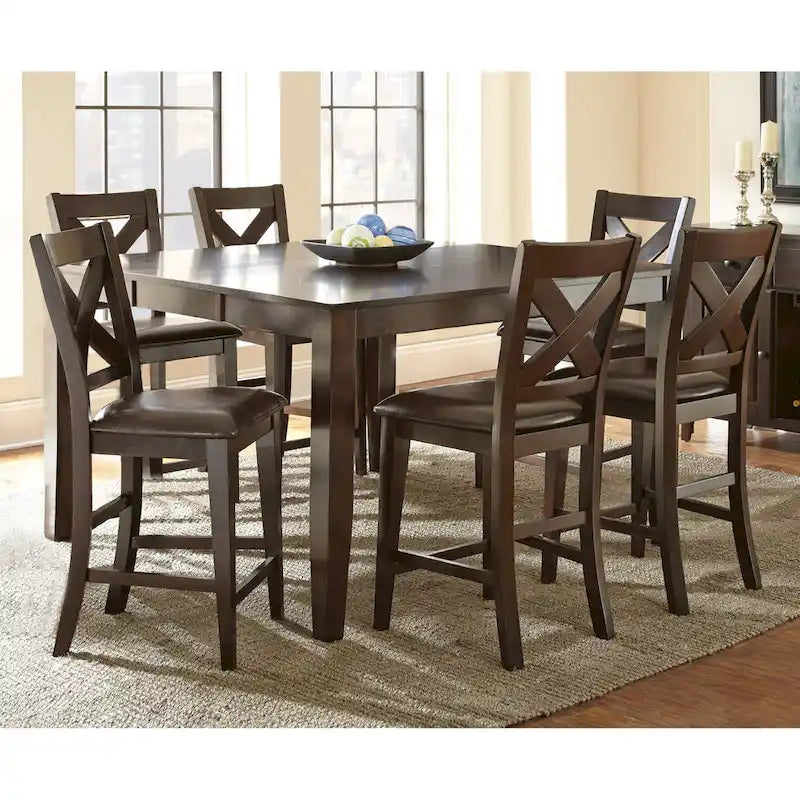 Counter Height Dining Table with Self-Storing Leaf