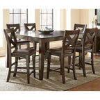 Counter Height Dining Table with Self-Storing Leaf