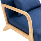 Fauteuil d'appoint rembourré avec structure en bois - 25.8"W x 28.7"H x 32.3"D