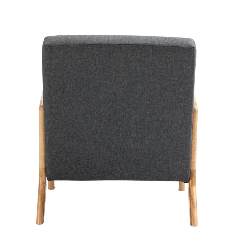 Fauteuil d'appoint rembourré avec structure en bois - 25.8"W x 28.7"H x 32.3"D