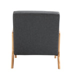 Fauteuil d'appoint rembourré avec structure en bois - 25.8"W x 28.7"H x 32.3"D