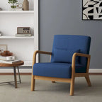 Fauteuil d'appoint rembourré avec structure en bois - 25.8"W x 28.7"H x 32.3"D