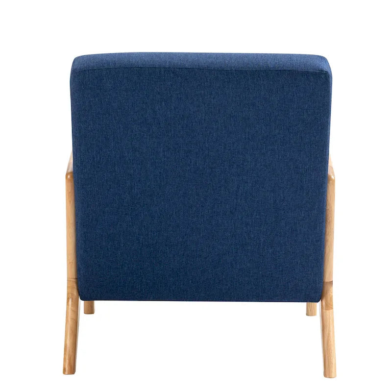 Fauteuil d'appoint rembourré avec structure en bois - 25.8"W x 28.7"H x 32.3"D