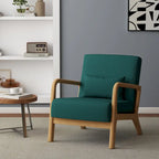 Fauteuil d'appoint rembourré avec structure en bois - 25.8"W x 28.7"H x 32.3"D