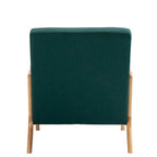 Fauteuil d'appoint rembourré avec structure en bois - 25.8"W x 28.7"H x 32.3"D