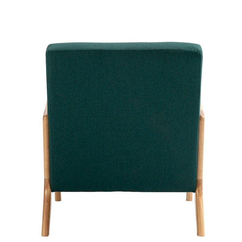 Fauteuil d'appoint rembourré avec structure en bois - 25.8"W x 28.7"H x 32.3"D
