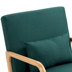 Fauteuil d'appoint rembourré avec structure en bois - 25.8"W x 28.7"H x 32.3"D