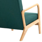 Fauteuil d'appoint rembourré avec structure en bois - 25.8"W x 28.7"H x 32.3"D