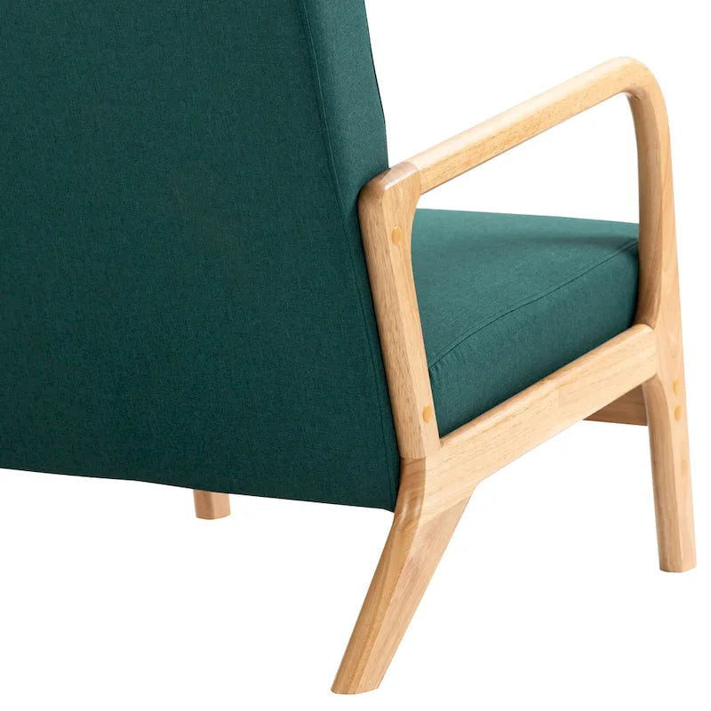 Fauteuil d'appoint rembourré avec structure en bois - 25.8"W x 28.7"H x 32.3"D