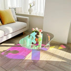 Iridescent Acrylic Oval Side Table 38x20x15