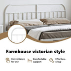 38.2 Inch Metal Headboard, Farmhouse Rustic Style