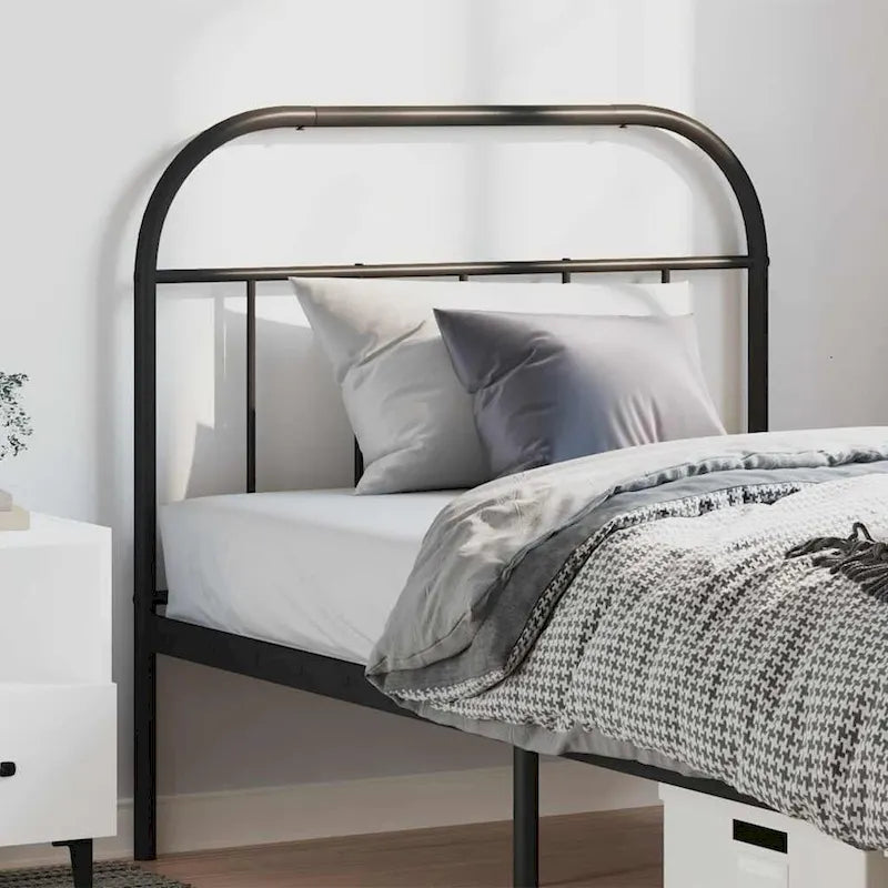 38.2 Inch Metal Headboard, Farmhouse Rustic Style