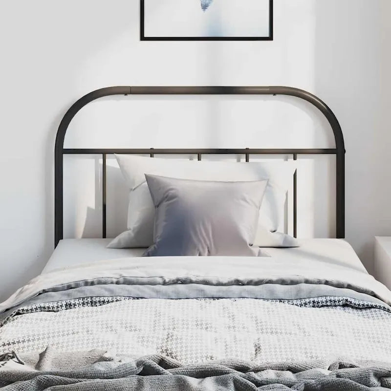 38.2 Inch Metal Headboard, Farmhouse Rustic Style