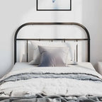 38.2 Inch Metal Headboard, Farmhouse Rustic Style