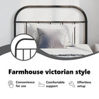 38.2 Inch Metal Headboard, Farmhouse Rustic Style