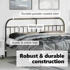 38.2 Inch Metal Headboard, Farmhouse Rustic Style