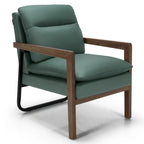 Modern Accent Armchair Lounge Chair with Rubber Wood Legs - 34.5 x 26.5 x 36