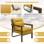 Modern Accent Armchair Lounge Chair with Rubber Wood Legs - 34.5 x 26.5 x 36