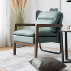 Modern Accent Armchair Lounge Chair with Rubber Wood Legs - 34.5 x 26.5 x 36