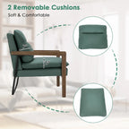Modern Accent Armchair Lounge Chair with Rubber Wood Legs - 34.5 x 26.5 x 36