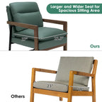 Modern Accent Armchair Lounge Chair with Rubber Wood Legs - 34.5 x 26.5 x 36