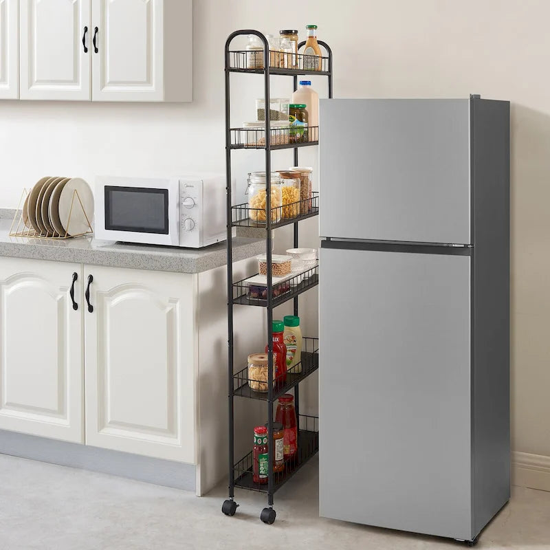 6-Tier Slim Rolling Storage Cart with Locking Wheels